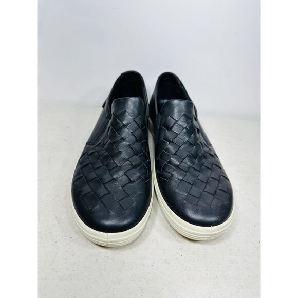 ECCO SOFT 7 WOVEN SLIP ON DROID SOFT 7 LEATHER SLIP-ON WOMEN SNEAKER 7 Black - Picture 3 of 8